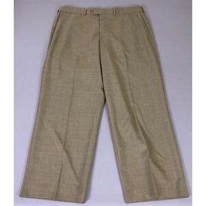 Vintage Slates Dockers Worsted Wool Dress Pants Men's 38x30 Khaki Tan Pleated